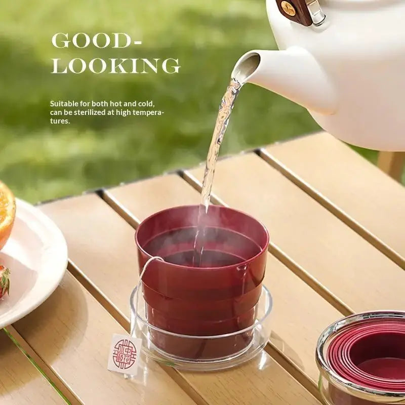 4Pcs Food Grade Silicone Collapsible Cup Portable Outdoor Camping Hiking Picnic Travel Drink Cup from PriceLows™