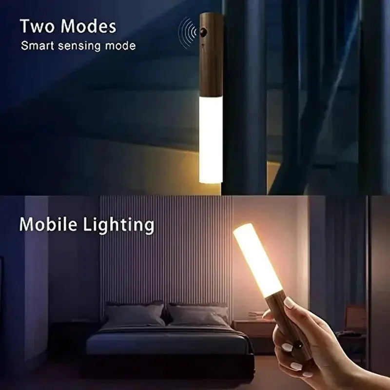 1pc Intelligent Human Body Induction Night Light, LED Rechargeable Corridor Cabinet Wall Light, Household Toilet Wall Induction from PriceLows™