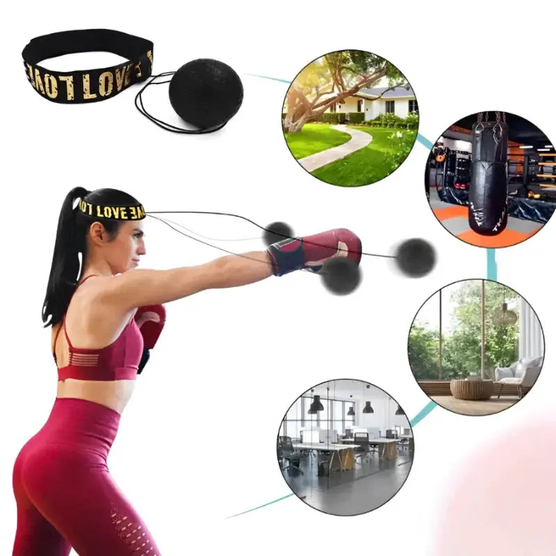 Head Mounted Boxing Ball | 6 Cm | Pu | Reaction Training Gear