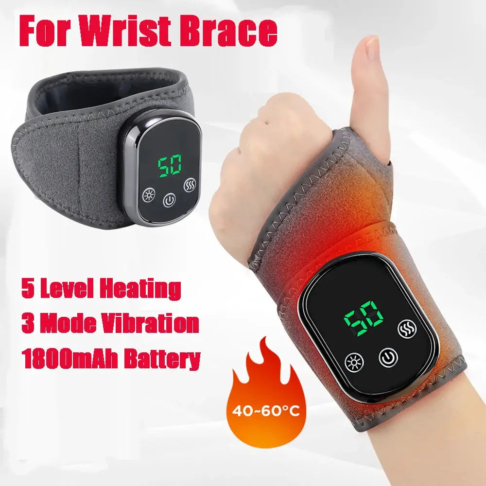 Electric Heating Wrist Brace | Vibration Massage | Rechargeable
