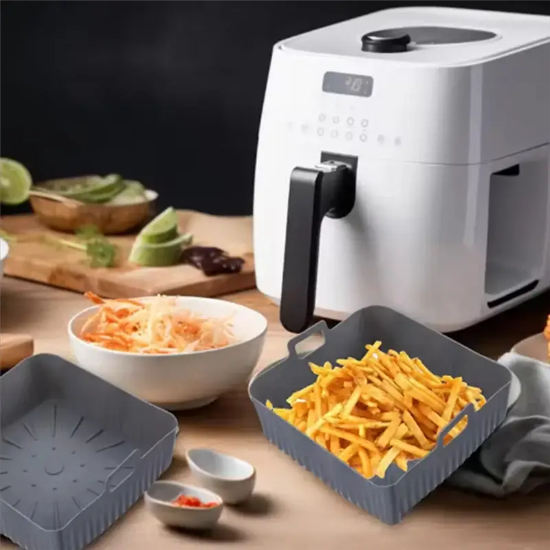 Silicone Air Fryer Liners | 23cm/9in Square | For Ninja 6-8QT | Large