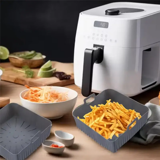 Silicone Air Fryer Liners | 23cm/9in Square | For Ninja 6-8QT | Large
