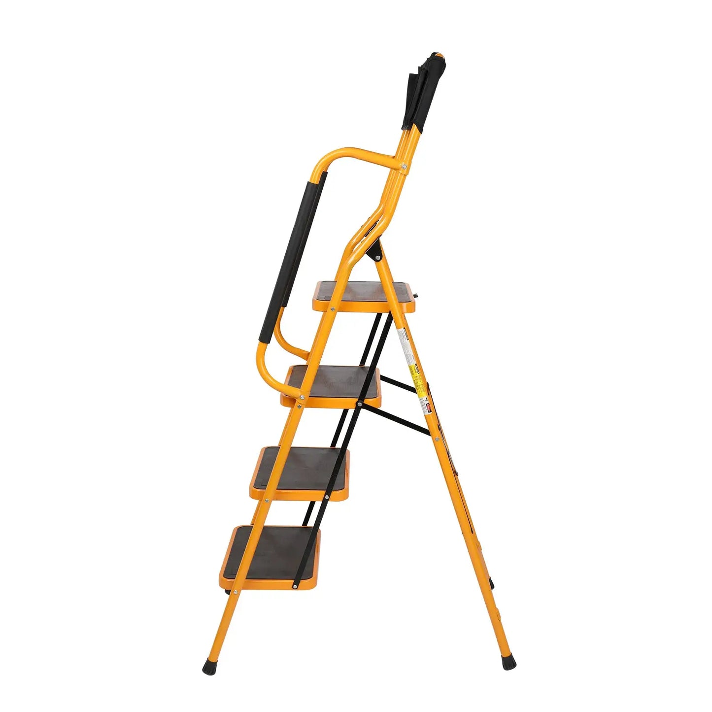 Household iron 4-step ladder with handrails, stable and practical for climbing from PriceLows™