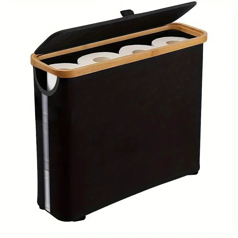 Toilet Paper Storage Basket | With Lid | Transparent Window | One Size