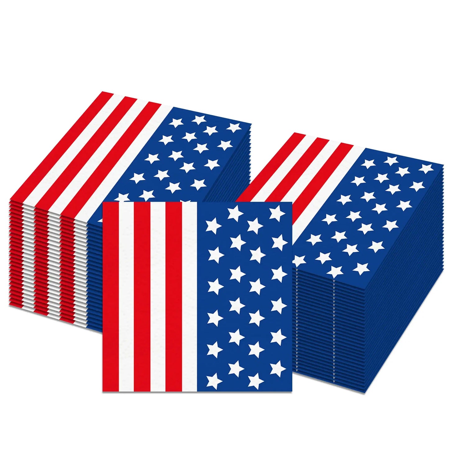 American Independence Day Napkins | Disposable Paper | 20 Pack | Red White Blue