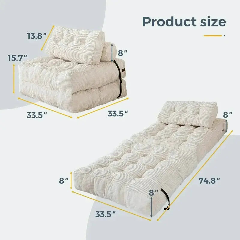 Vacuum Compression Sofa Foldable Simple Fabric Corner Modular Couch Floor Multi Function Nordic Living Room Bedroom Decoration from PriceLows™