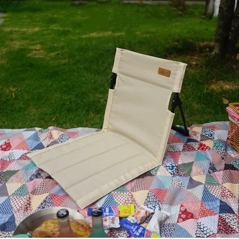Portable Foldable Chair | Back Support | Aluminum Frame | Size 37x39x42cm