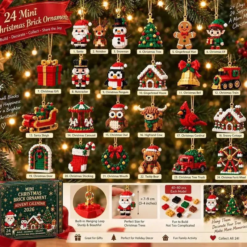 Christmas Advent Calendar Mini Building Blocks | 24 Day Countdown | DIY Assembly