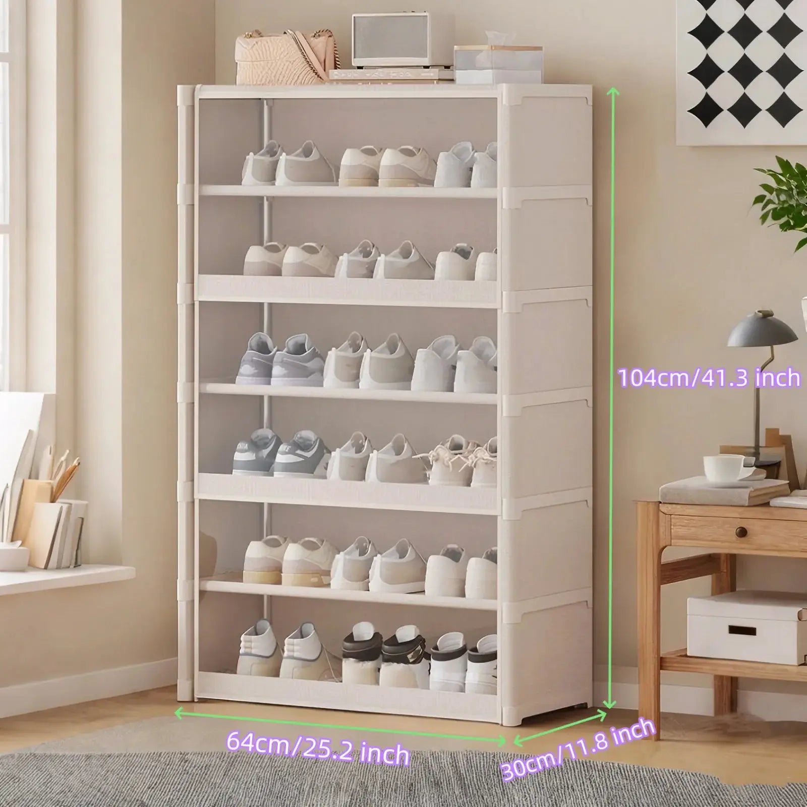 5/7-Layer Shoe Cabinet Dustproof Shoe Rack Shoe Hanger Organizer Shelf Holder Shoe Storage Cabinet Space Saving With Clear Lid from PriceLows™