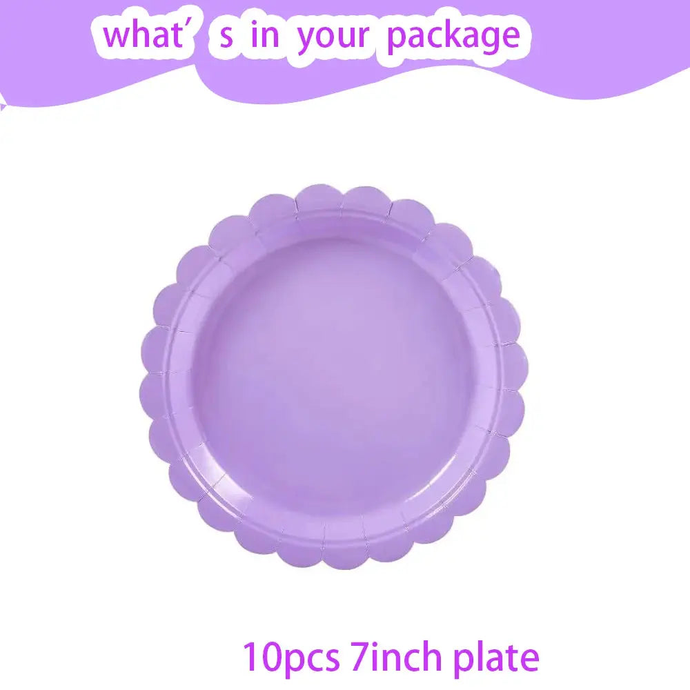 Paper Party Set | Lavender Cups | Plates | Napkins