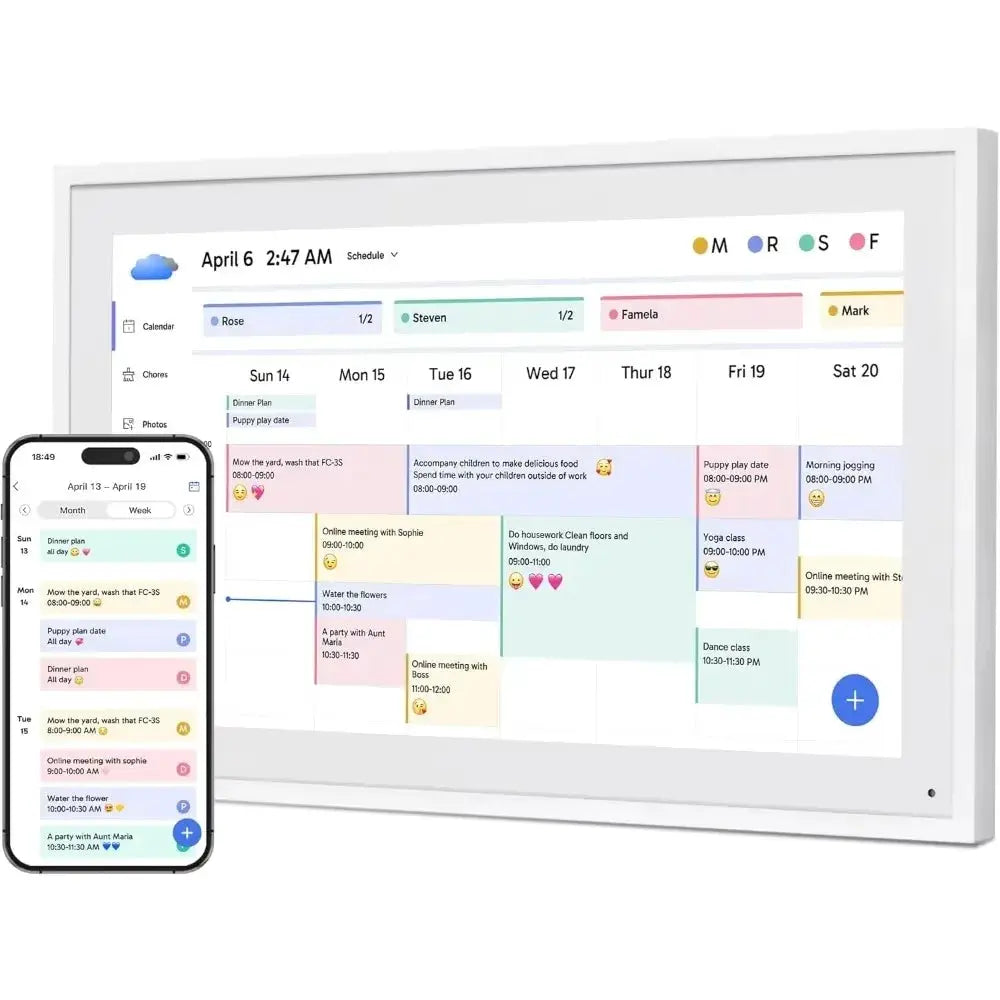 Hindetel 10 Inch Smart Digital Photo Frame with Calendar Remind Touchscreen Video And Music Player from PriceLows™