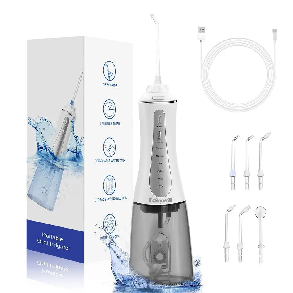Water Flosser | 5 Modes | 350ml Tank USB Rechargeable Waterproof Portable | One Size