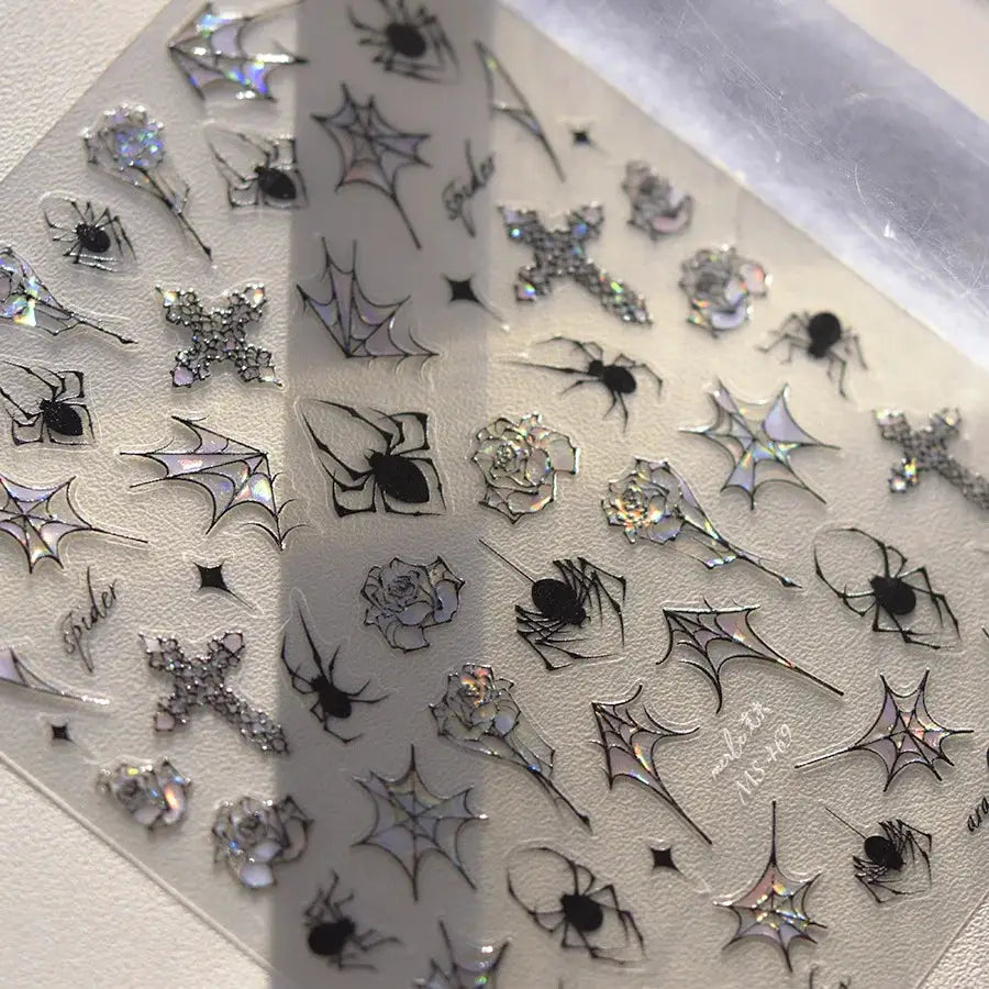 Jelly Halloween Skeleton Stickers Nail Art Cool Evil dark style decorative Nails Sticker DIY Trendy Manicure Ornaments Supplier from PriceLows™