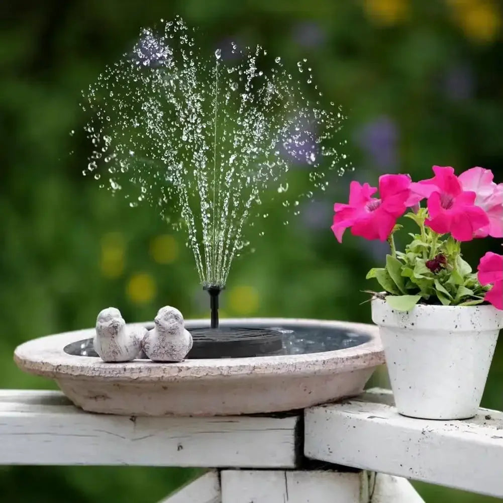 Mini Solar Water Fountain - Outdoor Pool, Pond, & Bird Bath Decoration, Solar Powered Waterfall Garden Fountain from PriceLows™