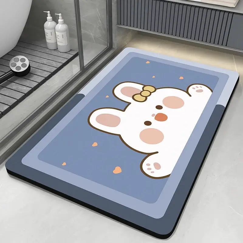 Diatomaceous Earth Bath Mat Bathroom Rug Absorbent Non-slip Floor Foot Mats Quick Dry Shower Carpet Toilet Pad Doormat Washable from PriceLows™