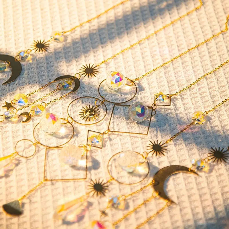 Sun Catcher Crystal Suncatcher Wind Chimes Sunflower Prism Ball Pendant Home Decoration Outdoor Decor and Accessories from PriceLows™