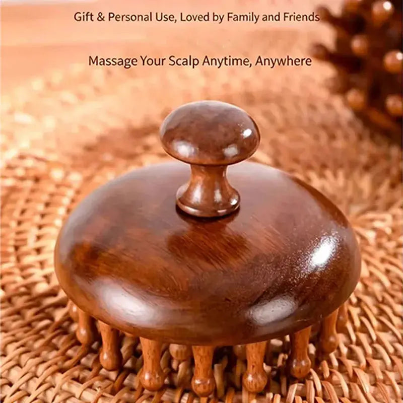 Wooden Meridian Massage Comb | Anti Static | Sandalwood Scent