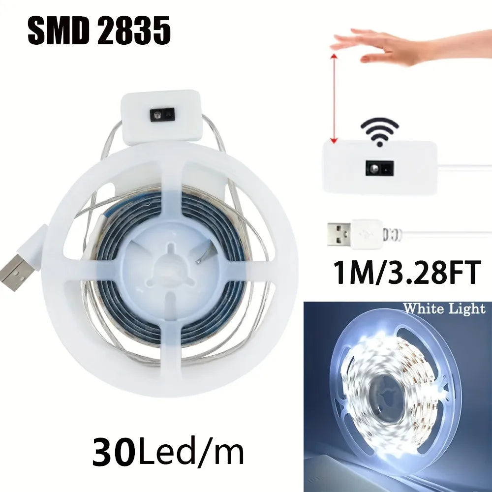 LED Strip Lights | 1M Length | 60 LEDs/M | USB Powered 5V Dimmable Gesture Sensor