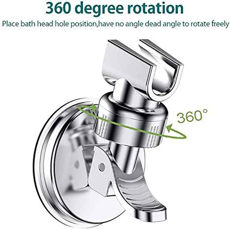 Shower Head Holder | Vacuum Suction Cup | Adjustable Rotating Mount | 1-4 Pack