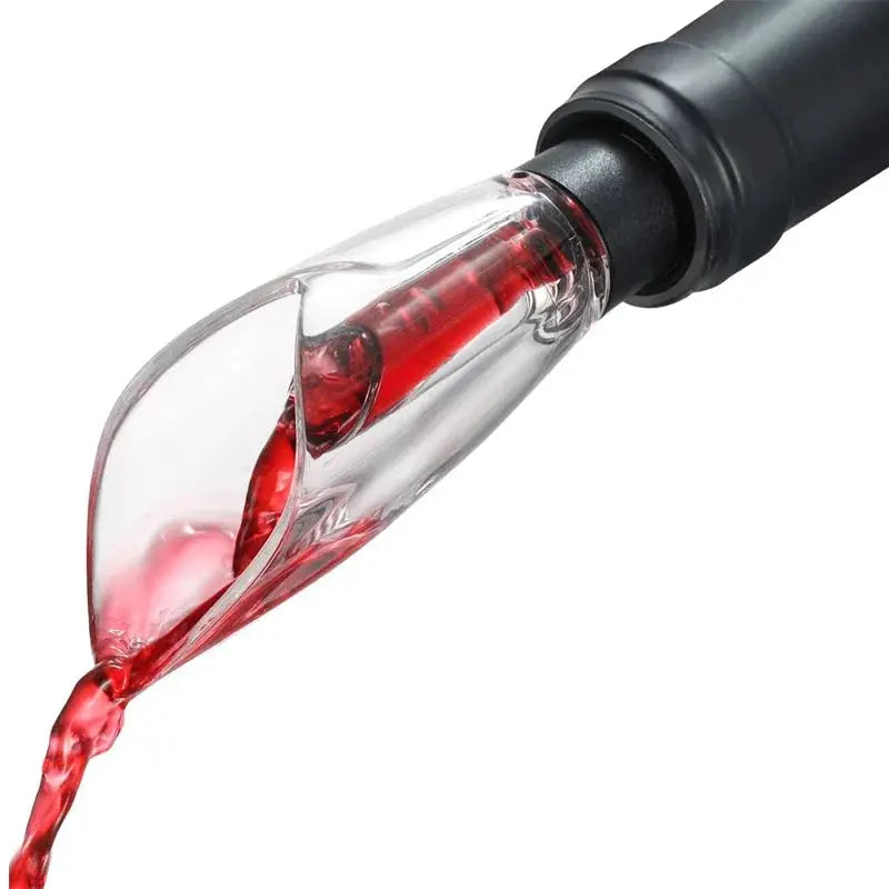 Wine Aerator Pourer Spout and Wine Stopper Vacuum Pump, Wine Decanter with Aerator Improved Flavor Enhanced Bouquet Bubbles from PriceLows™