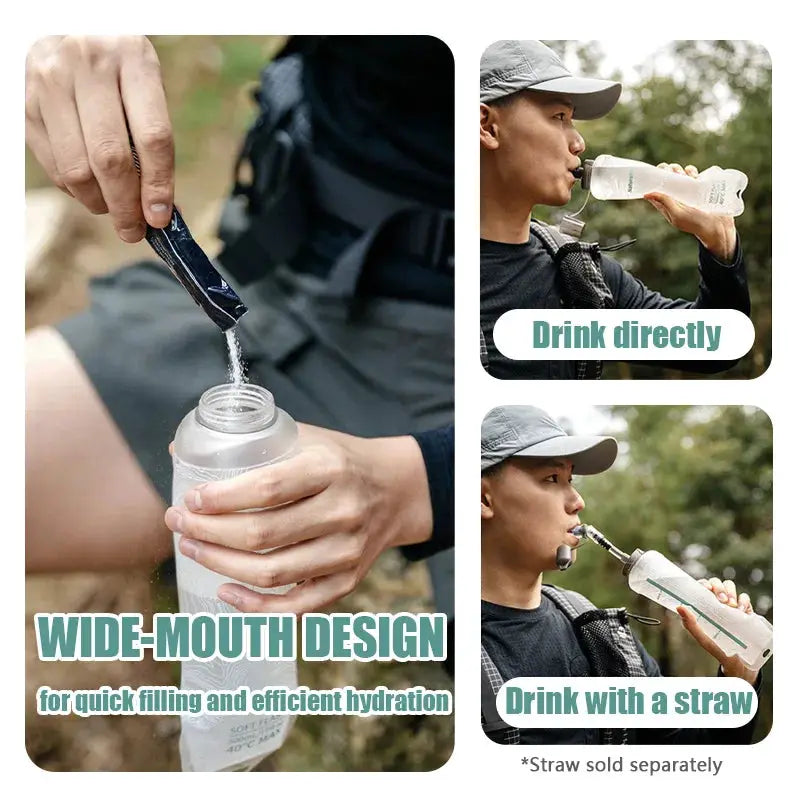 Naturehike Folding Water Bottle TPU BPA-Free Collapsible Flask Running Camping Hiking Portable Soft Water Bottle from PriceLows™