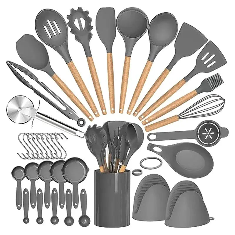 36pcs silicone utensil cooking set with holder from PriceLows™