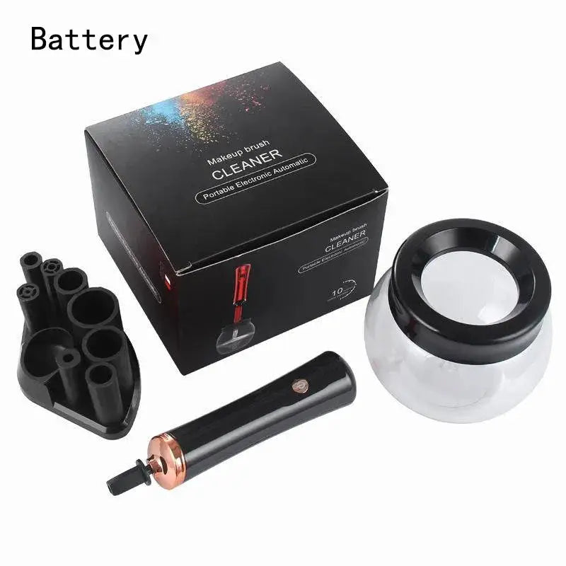 Electric Makeup Brush Cleaner | Automatic Rotary Design | 8 Size Collars
