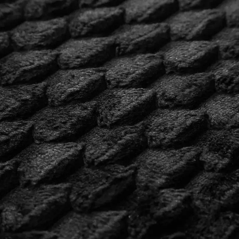 Black Tile Bubble Pattern 2-Piece Bath Rug Set from PriceLows™