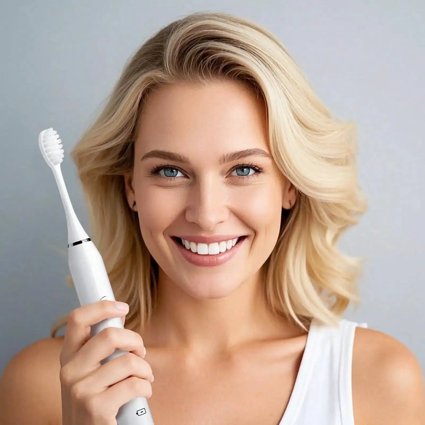 Electric Toothbrush | 8 Replaceable Heads | USB Charging | Pink