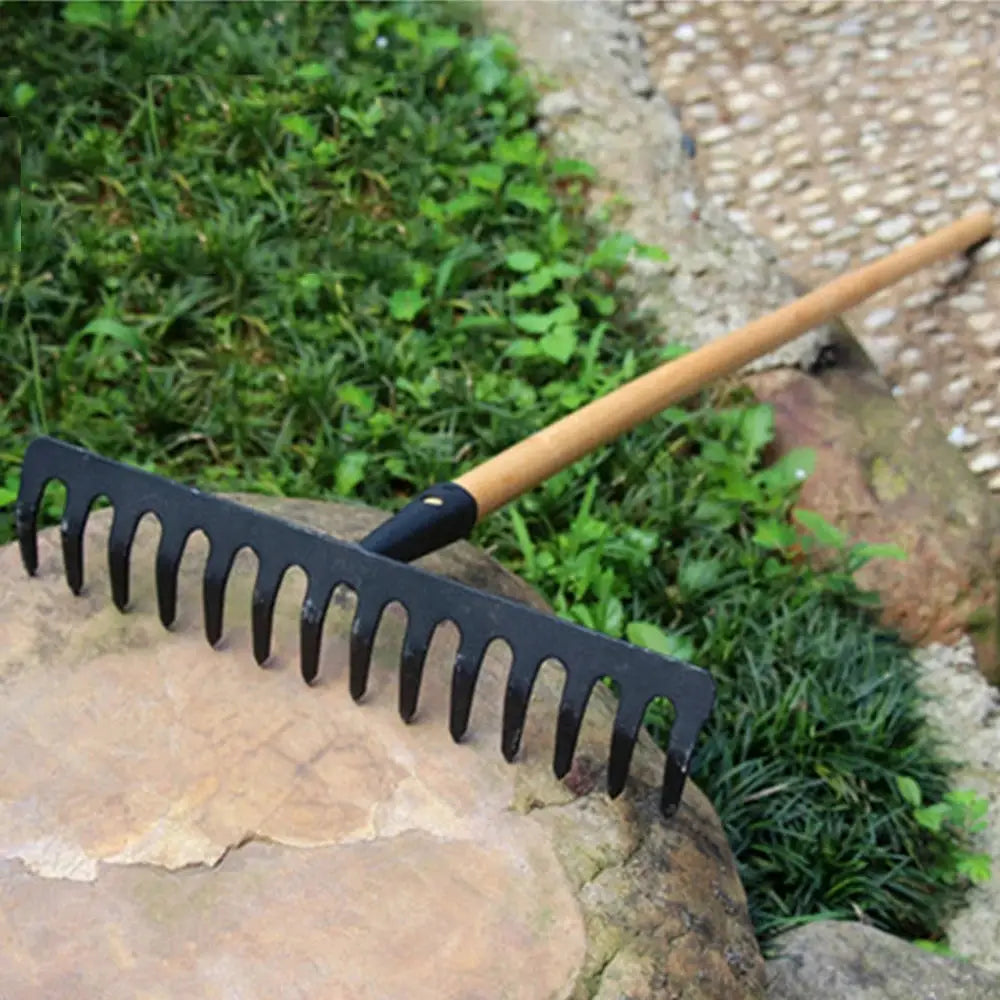 Stainless Steel Farming Rake | 14 Tooth | High Carbon Steel