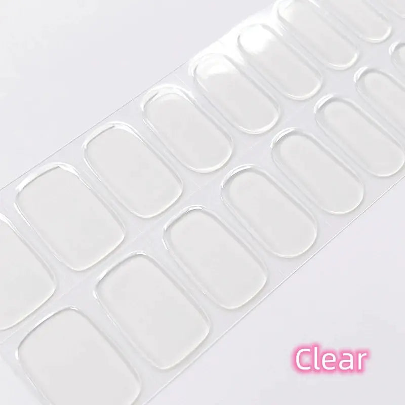 Semi Cured Wraps Fast Gel Nail Sticker Soild Nail Gel Wraps Adhesive Full Cover Gel Nail Decal UV Lamp Cured Manicure Decoration from PriceLows™