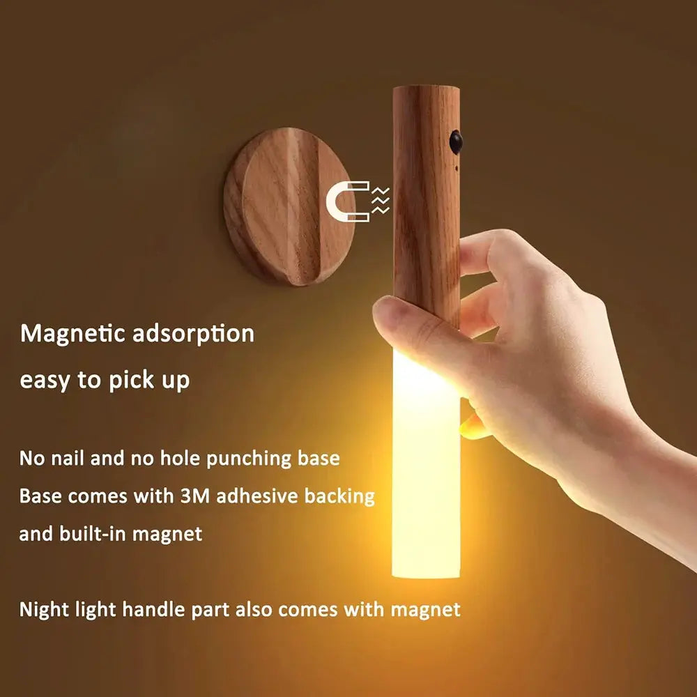 Automatic Night Light Motion Sensor Rechargeable 3-Mode LED Wall Light Human Body Induction Light for Bedroom Bathroom Hallway from PriceLows™