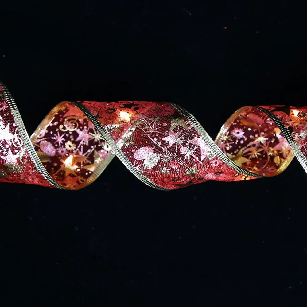 Christmas Tree String Lights | Copper Wire With Ribbon Bows | 5M 10M