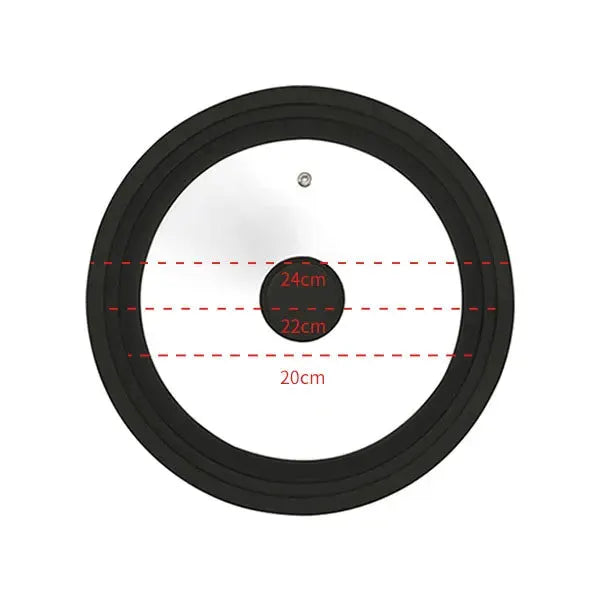 Universal Lid | Tempered Glass | Silicone Rim | Multiple Sizes