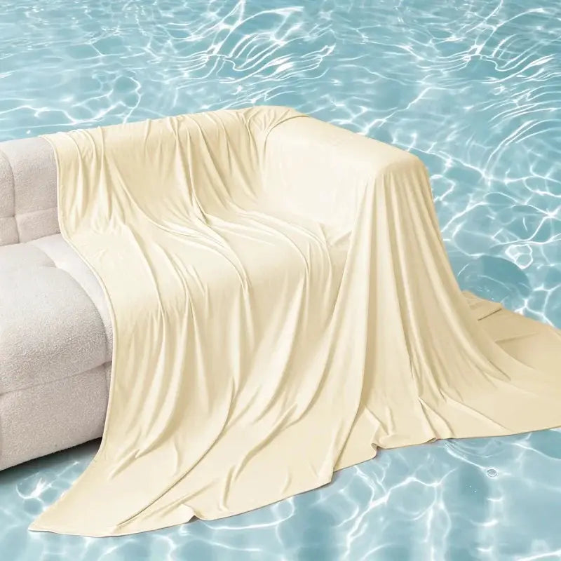 Cotton Bamboo Blanket | Ice Silk Cooling | Lightweight Breathable | Solid Summer Quilt