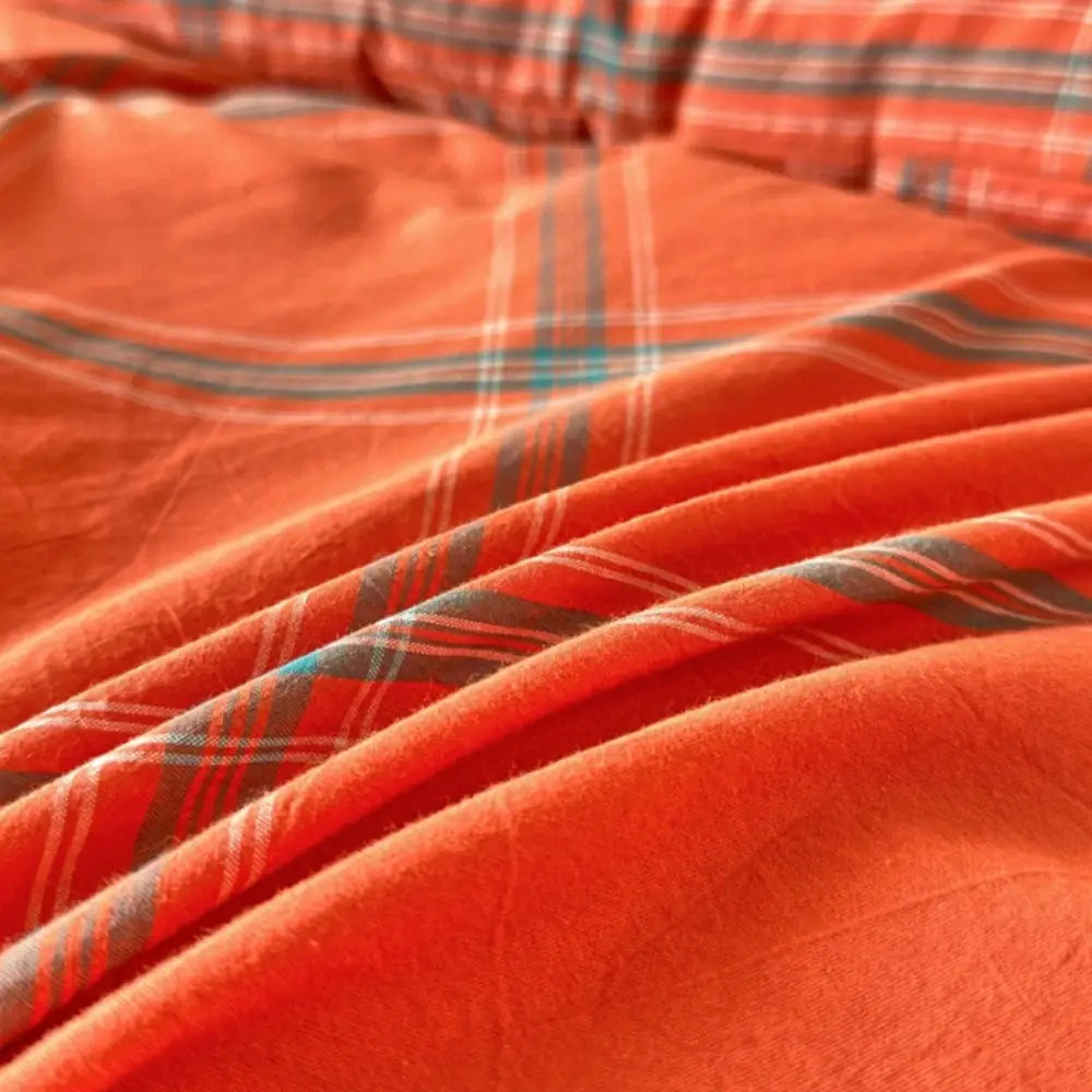 Duvet Cover | 100% Cotton | Plaid Style | 160X210 And 220X240