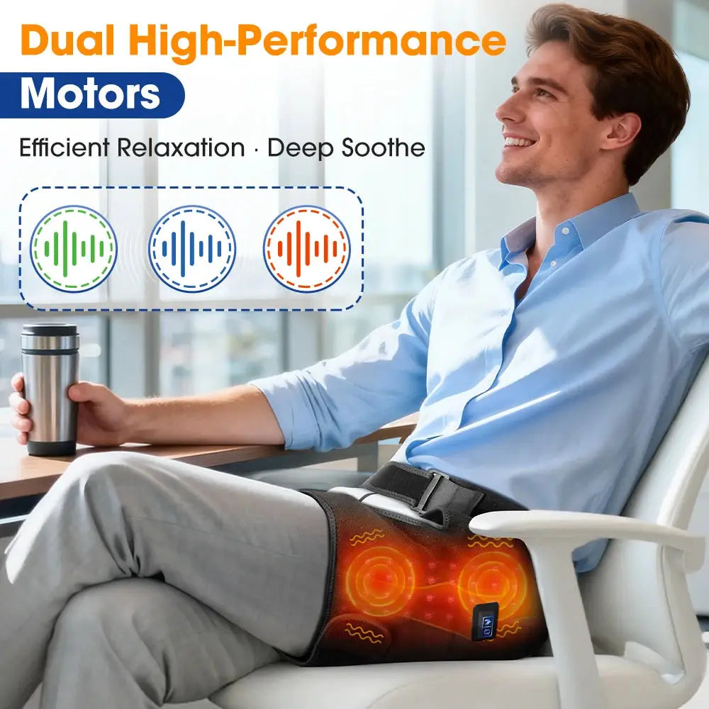 Cordless Heated Hip Brace | Vibration Massager | USB Powered