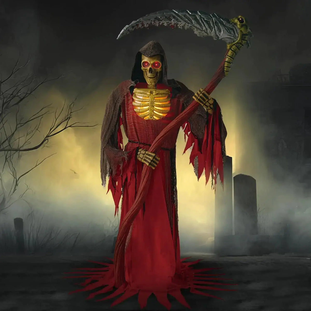 7FT Animated Grim Reaper | Infrared Sensor | Auto Activation | Outdoor Prop