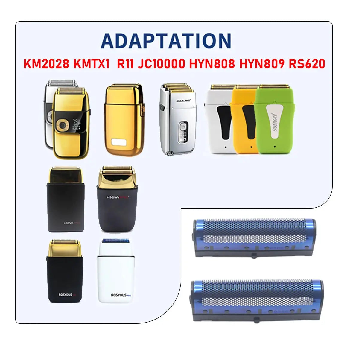 Original Replacement Blade Net Shave System for KM2028 KMTX1 R11 JC10000 HYN808 HYN809 RS620 Men's Razor Shaver Accessories from PriceLows™
