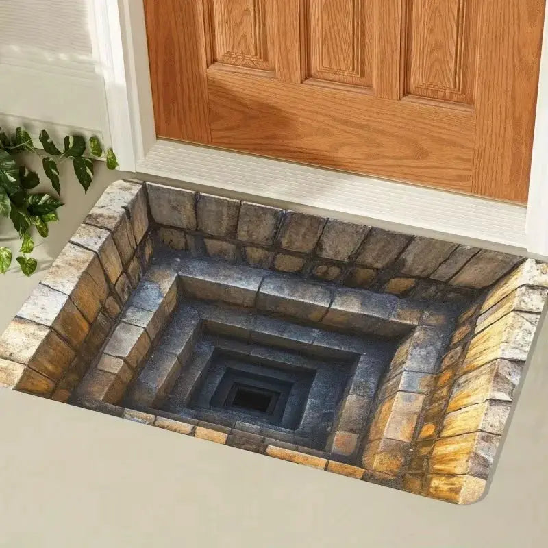 2D Flat Optical Illusion Non-slip Doormat Easy To Clean Perfect for Front Door Entryway Bedroom Laundry Room Area Door Mat Home from PriceLows™