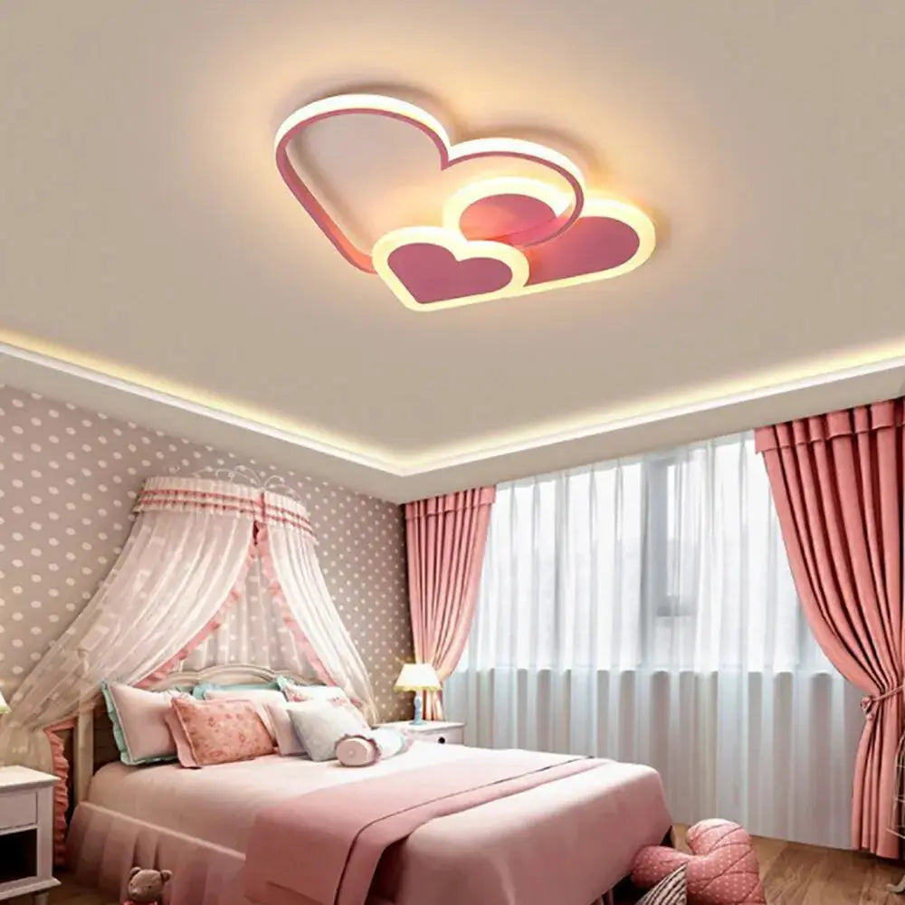 Heart-Shaped LED Ceiling Lamp with Remote Control 36W 3040LM 3000-6000K Adjustable Color Temperature for Bedroom Living Room from PriceLows™