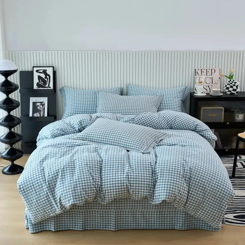 Duvet Cover | 100% Cotton | Plaid Style | 160X210 And 220X240