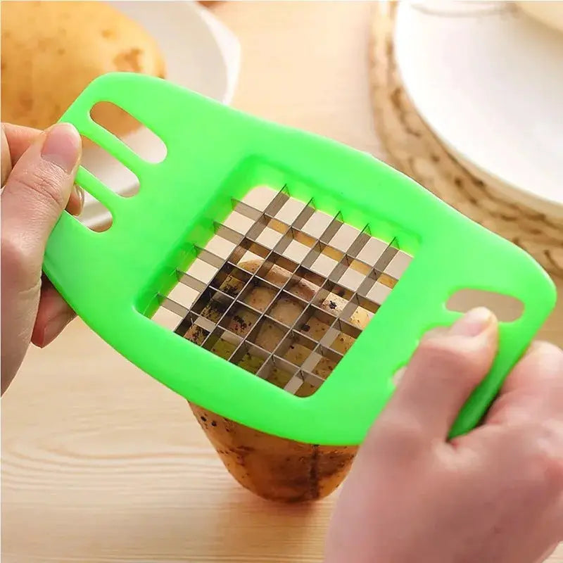 French Fry Cutter | Manual Hand Lever | Stainless Steel Blade | Compact Design