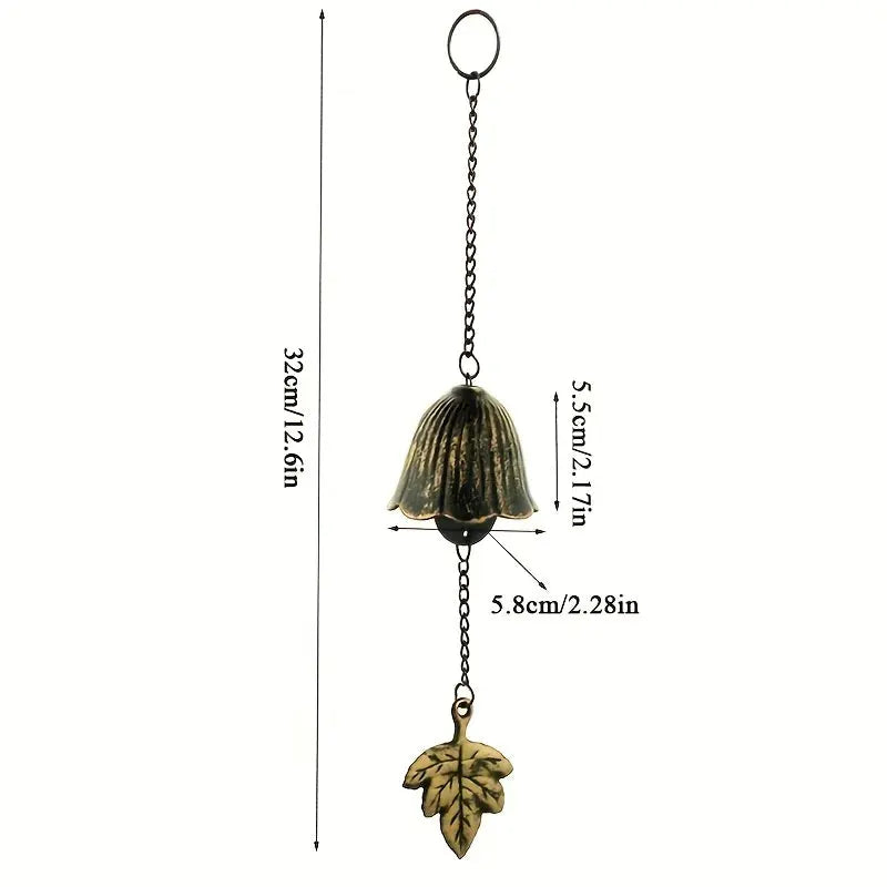 Creative Japanese Cast Iron Wind Chime Hanging Decoration Metal Retro Hanging Leaf Bell Balcony Outdoor Garden Hanging Decorate from PriceLows™