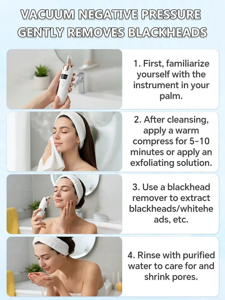 Blackhead Remover Pore Cleaner Black Dots Vacuum Cleaner Skin Pimple Acne Extractor Facial Cleaning Electric Black Head Removal. from PriceLows™