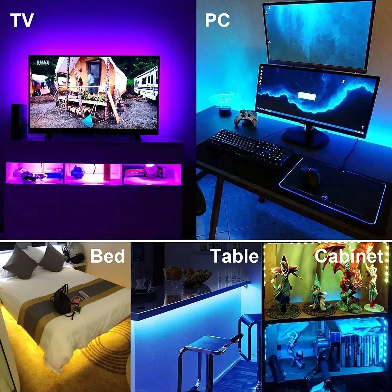Wifi Led Strip Lights Bluetooth Music Led Tape Light 220V Alexa Led Lighting Strips Adhesive Led Strip 12v Rgb 5050 from PriceLows™