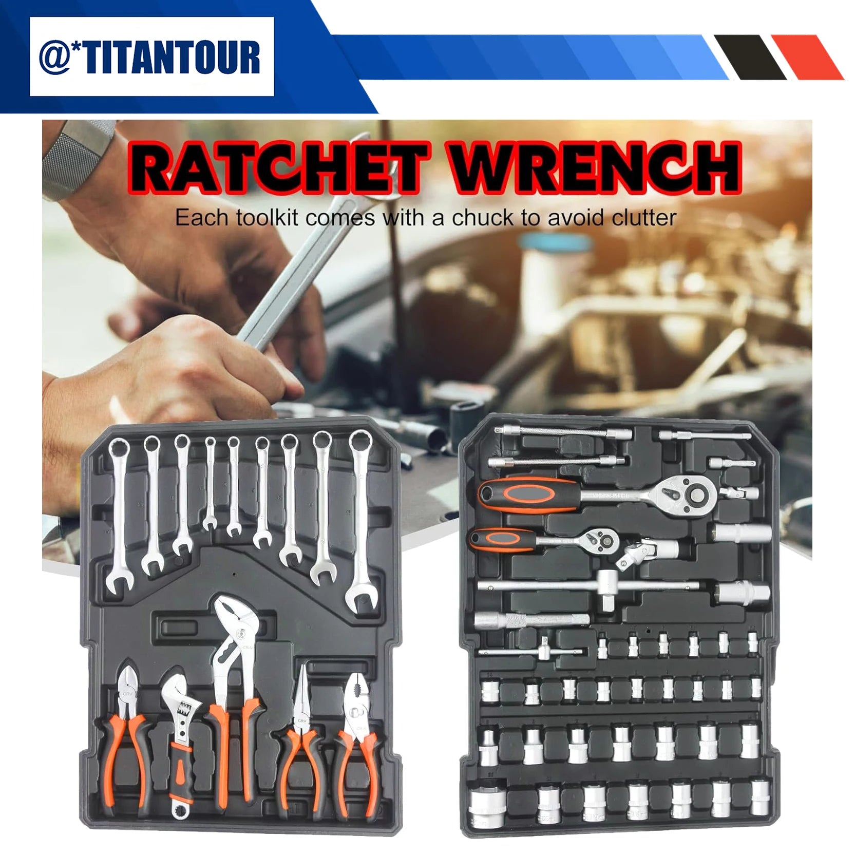 999-piece professional industrial repair tool set, automotive electrician mechanical household multifunctional, including wrench from PriceLows™