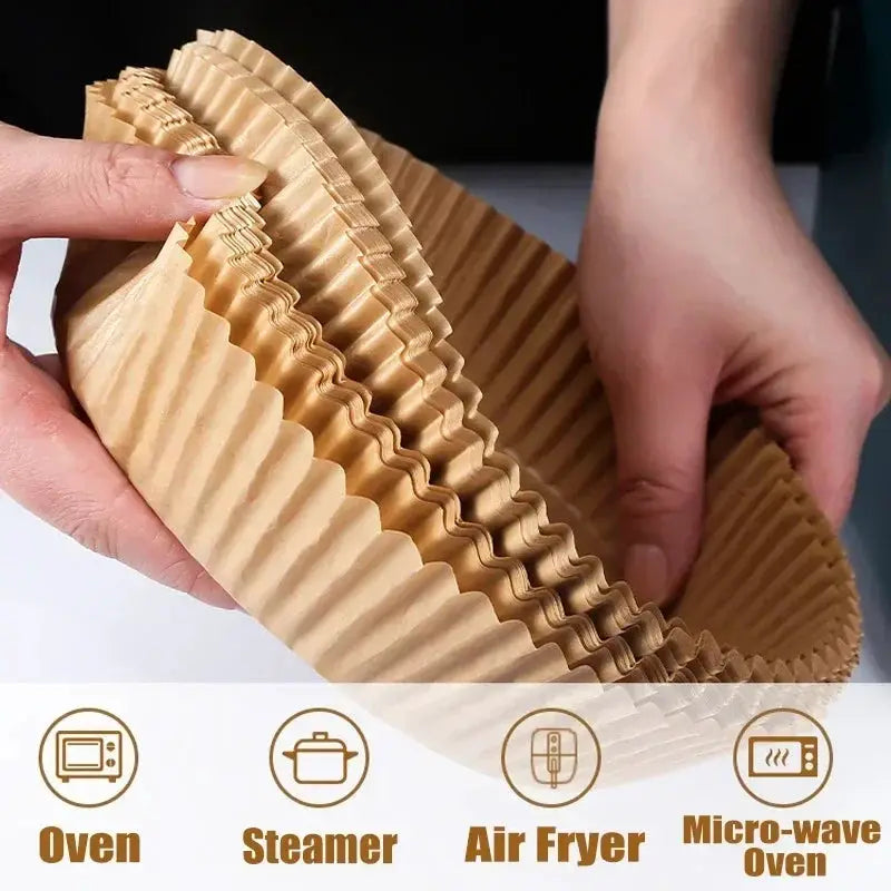 Air Fryer Paper | Round Shape | Disposable Nonstick Liners | Oil Absorbing