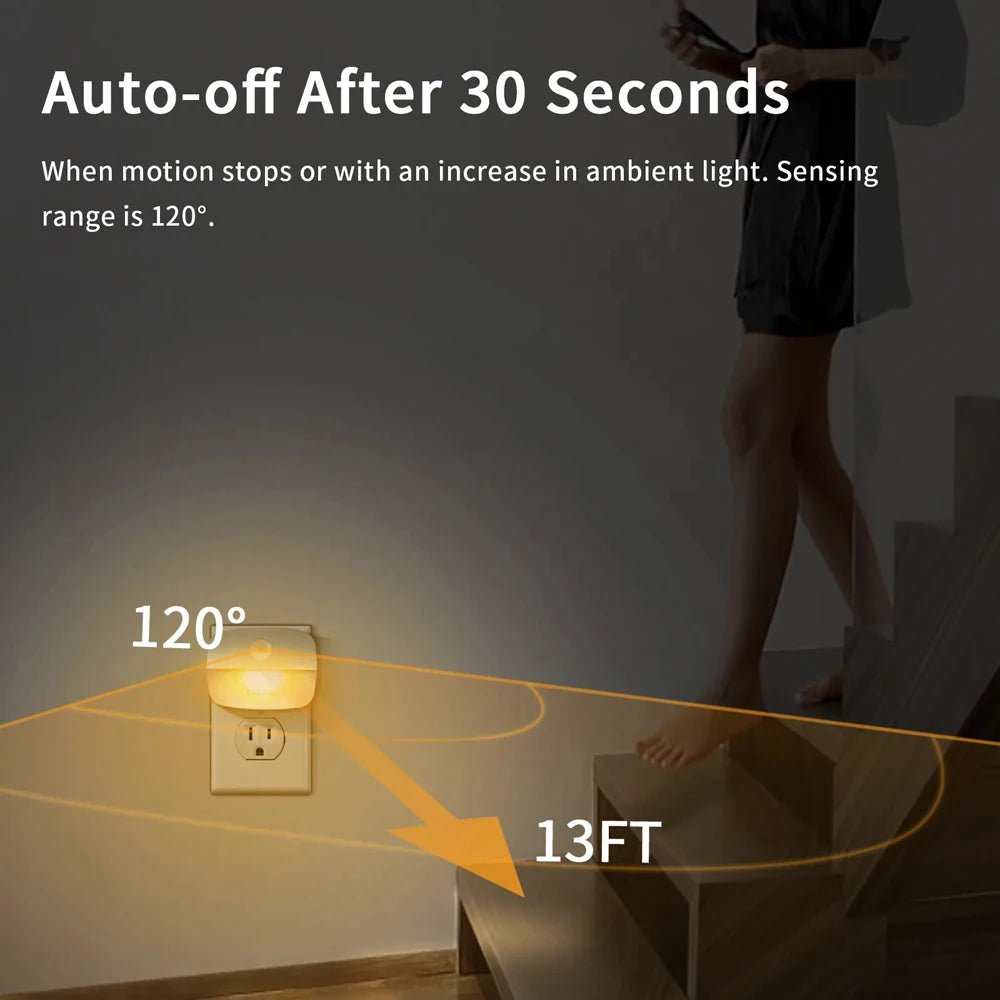 LED Night Light | Motion Sensor | EU Plug 220V | Hallway WC Bedroom