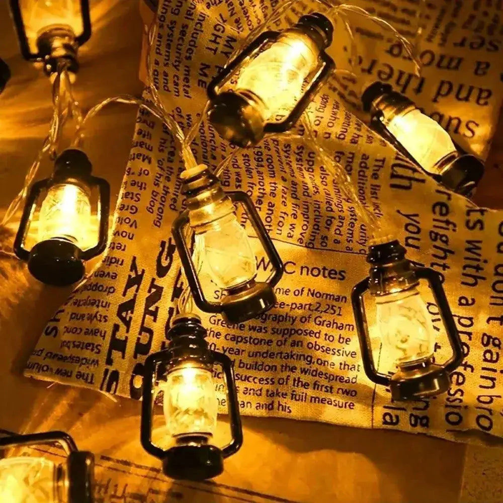 1PC 10/20LED Kerosene Bottle LED String Lights, Vintage Lantern String Lights for Camping Outdoor Halloween Party Yard from PriceLows™